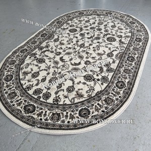 Российский Овальный Ковер Белый Дизайн 23860